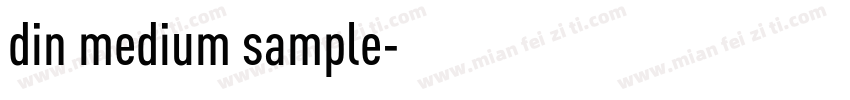 din medium sample字体转换